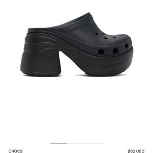 Crocs Women's Black Platform Clogs